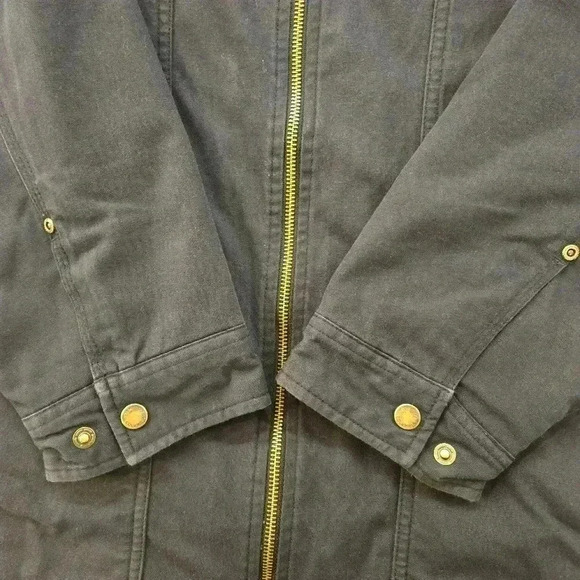 Canvas Flannel Lined Insulated Barn Jacket Chore Coat Blue Mens Size 2X - Picture 4 of 14